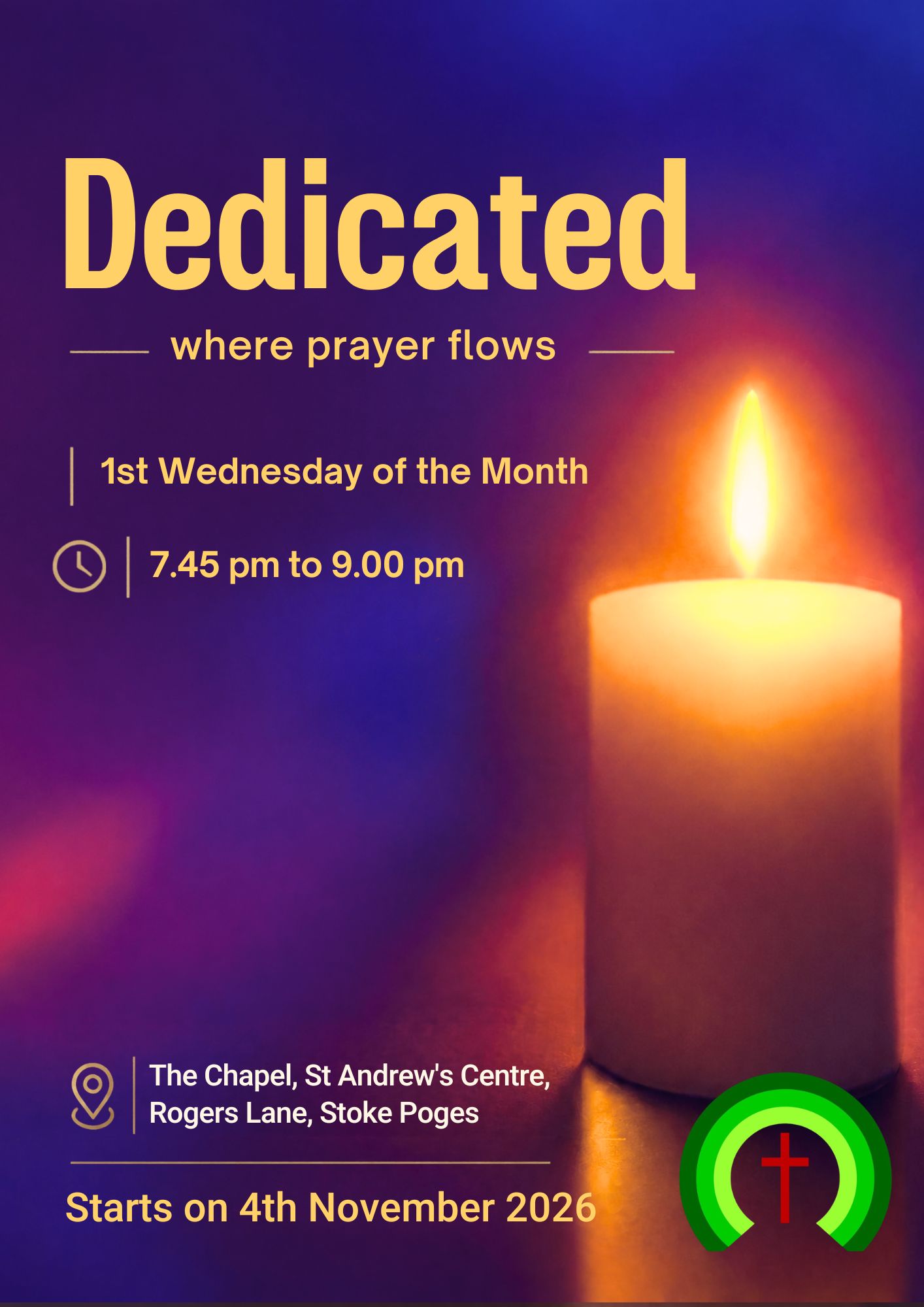 Purple and Gold Modern Prayer 